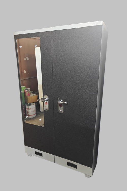 Double Door Powder Coated Almirah with Mirror
